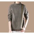 PK18ST074 wool woman sweater two tone colour block stripe T-shirt sweater
